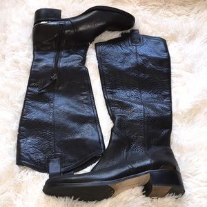 Premium leather below the knee high boots